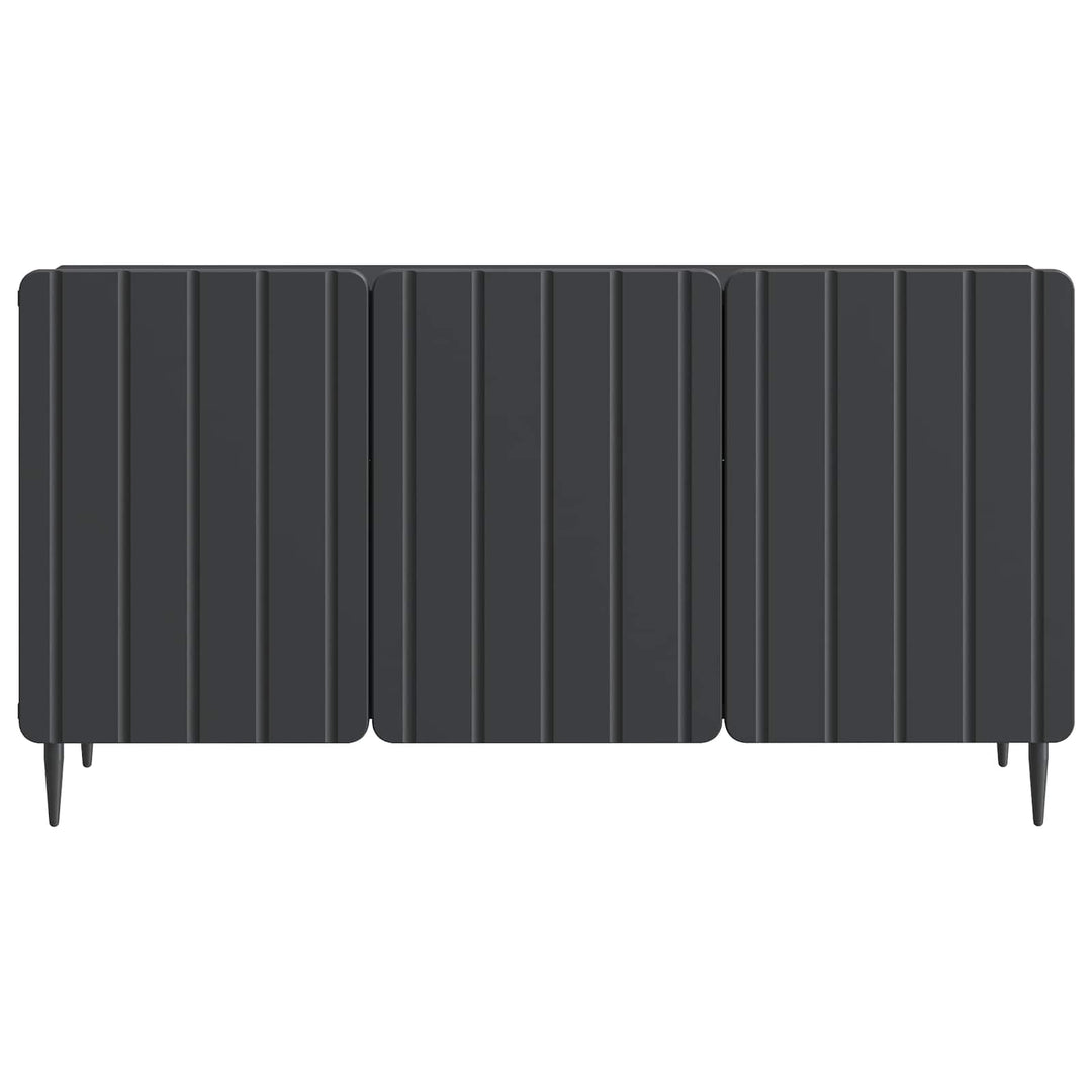 TV-skab 99 x 34,5 x 52 cm Sort Konstrueret træ