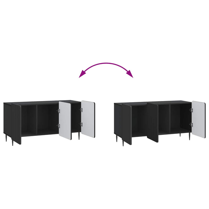 TV-skab 99 x 34,5 x 52 cm Sort Konstrueret træ