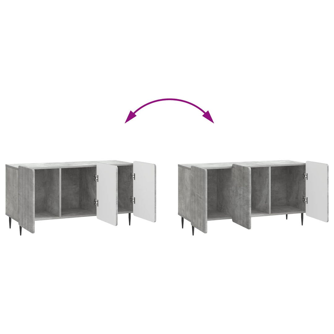 TV-skab Betongrå 99 x 34,5 x 52 cm Konstrueret træ
