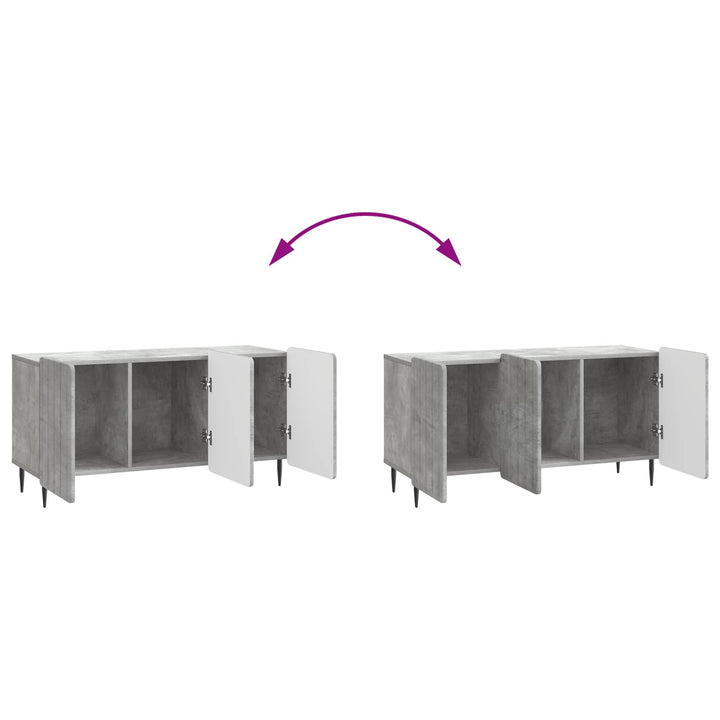 TV-skab Betongrå 99 x 34,5 x 52 cm Konstrueret træ