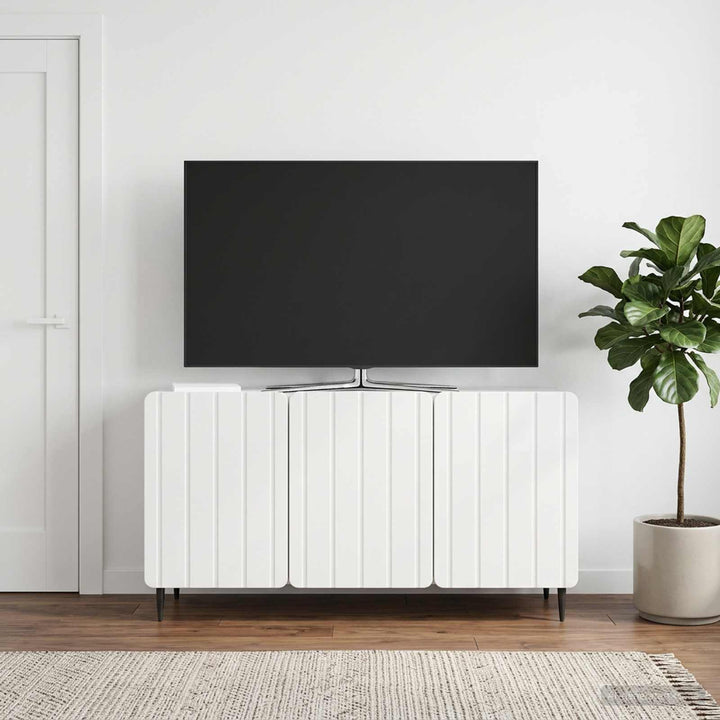 TV-skab 99 x 34,5 x 52 cm Hvid højglans Konstrueret træ
