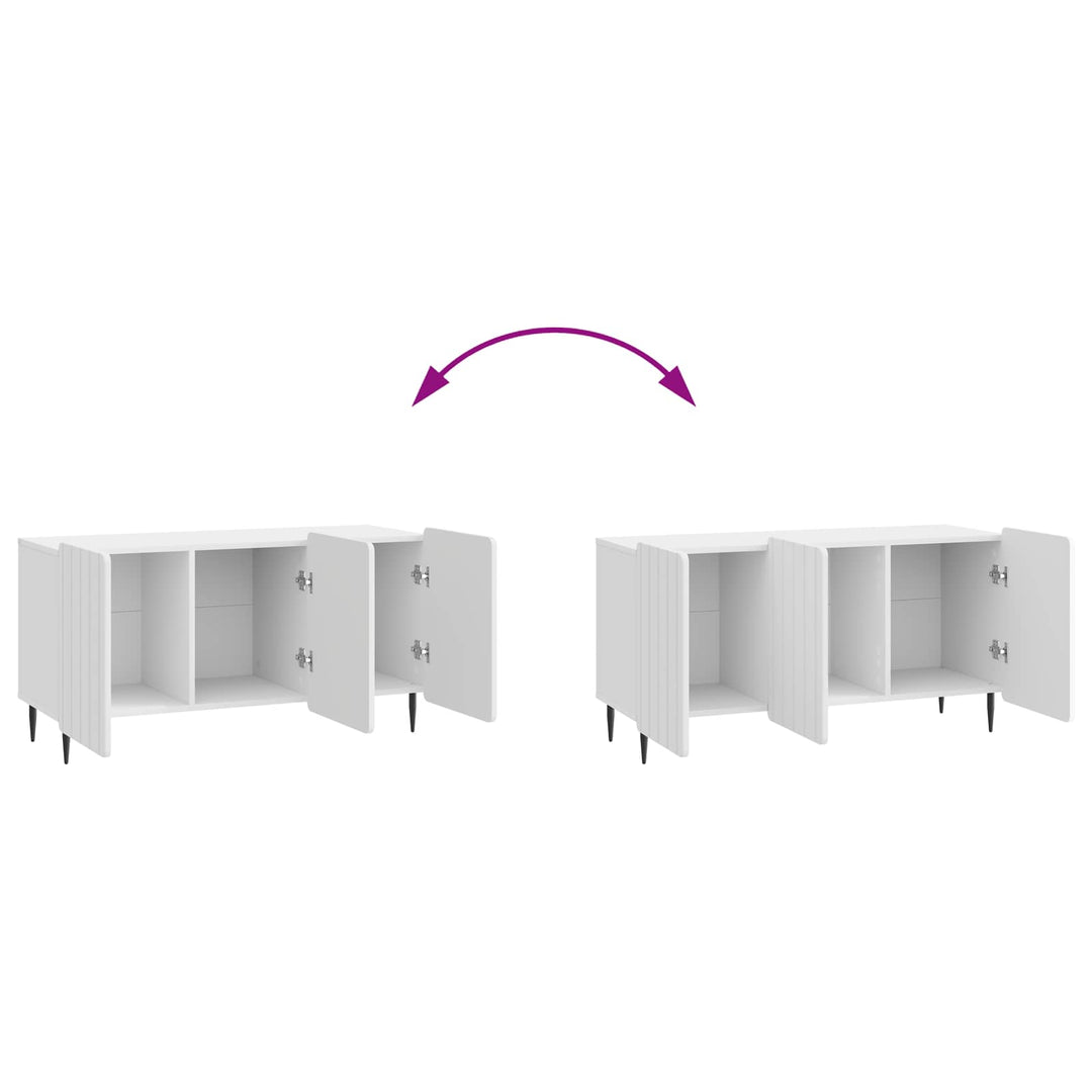 TV-skab 99 x 34,5 x 52 cm Hvid højglans Konstrueret træ