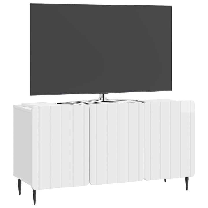 TV-skab 99 x 34,5 x 52 cm Hvid højglans Konstrueret træ