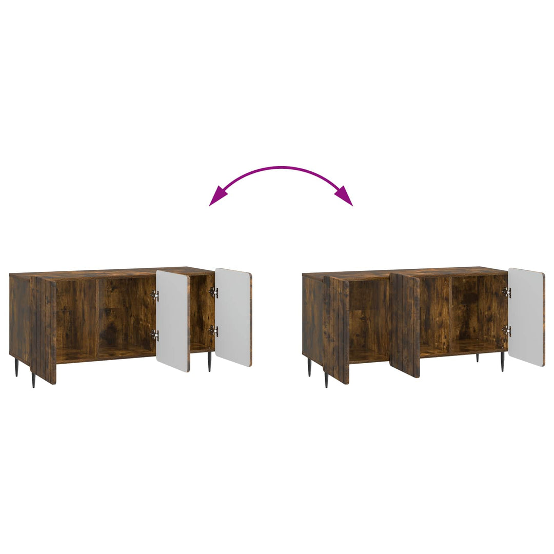 TV-skab Røget eg 99 x 34,5 x 52 cm Konstrueret træ
