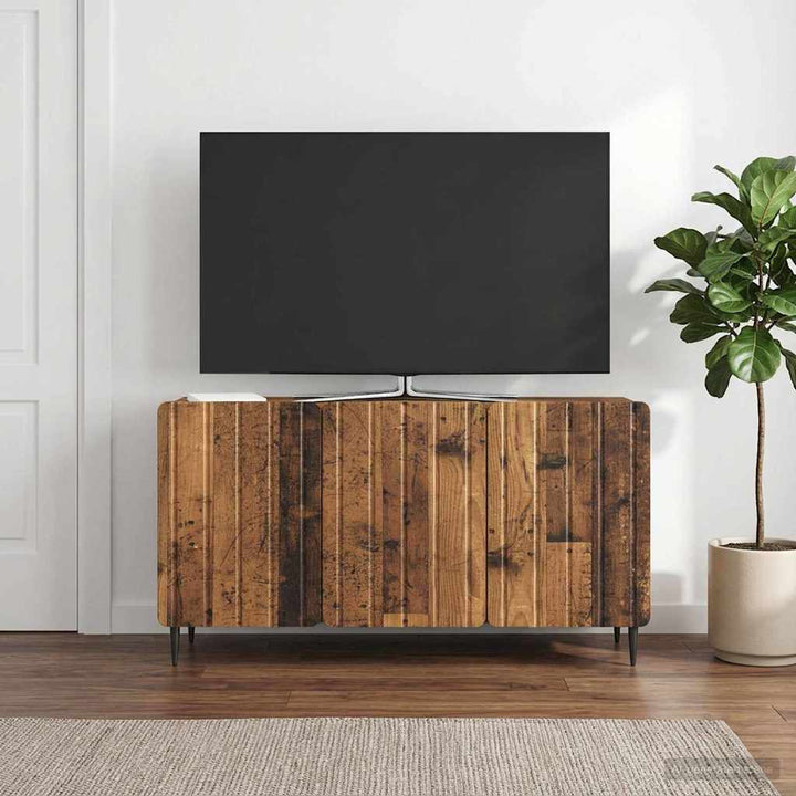 TV-skab 99 x 34,5 x 52 cm Gammelt træ Konstrueret træ