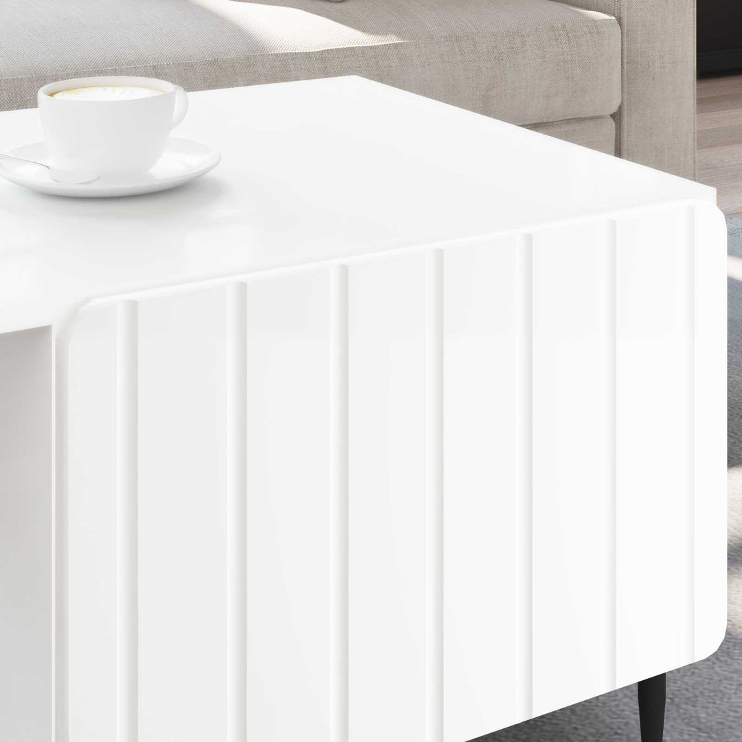 Sofabord Hvid 90 x 50 x 40 cm Konstrueret træ