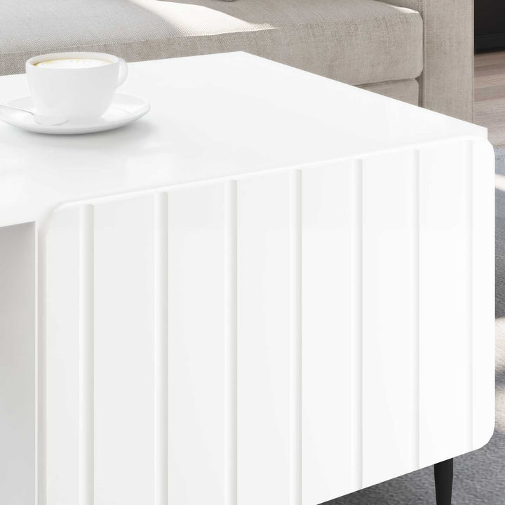 Sofabord Hvid 90 x 50 x 40 cm Konstrueret træ