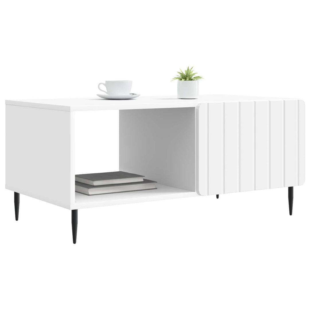 Sofabord Hvid 90 x 50 x 40 cm Konstrueret træ