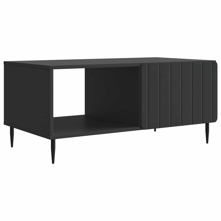 Sofabord Sort 90 x 50 x 40 cm Konstrueret træ
