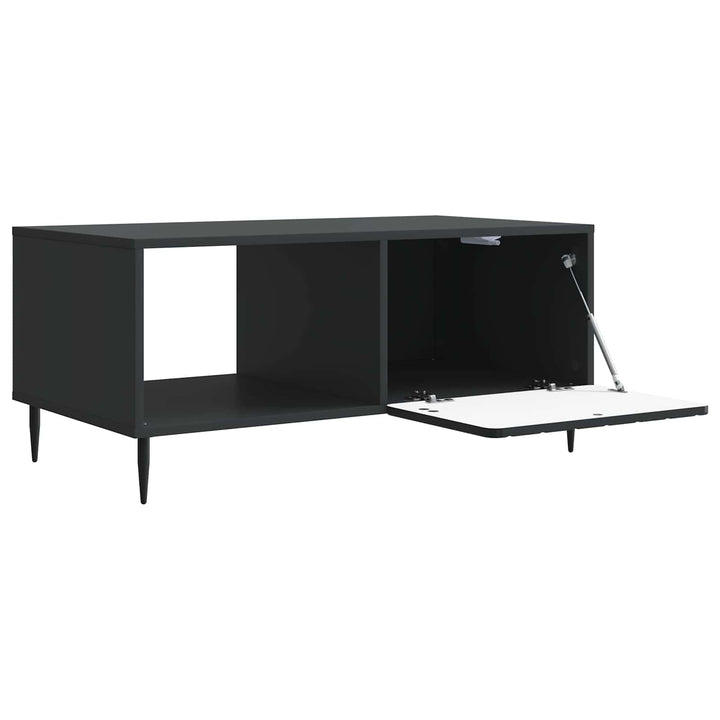 Sofabord Sort 90 x 50 x 40 cm Konstrueret træ