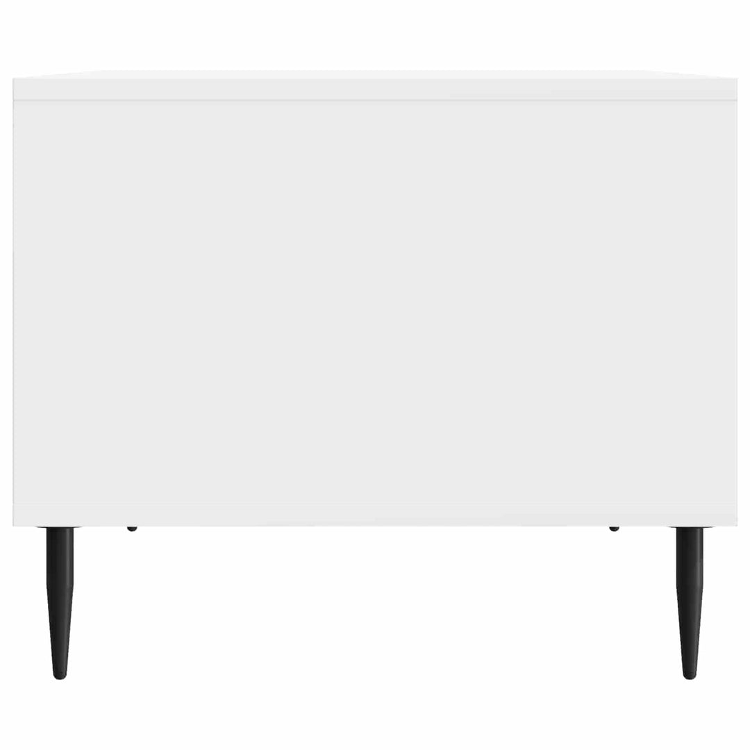 Sofabord Hvid højglans 90 x 50 x 40 cm Konstrueret træ