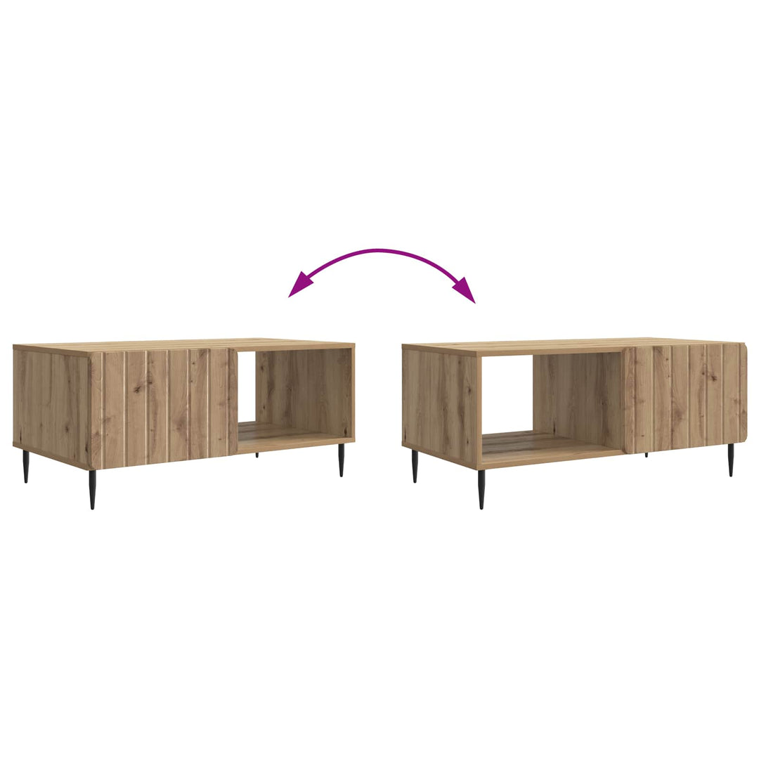 Sofabord Artisan-eg 90 x 50 x 40 cm Konstrueret træ