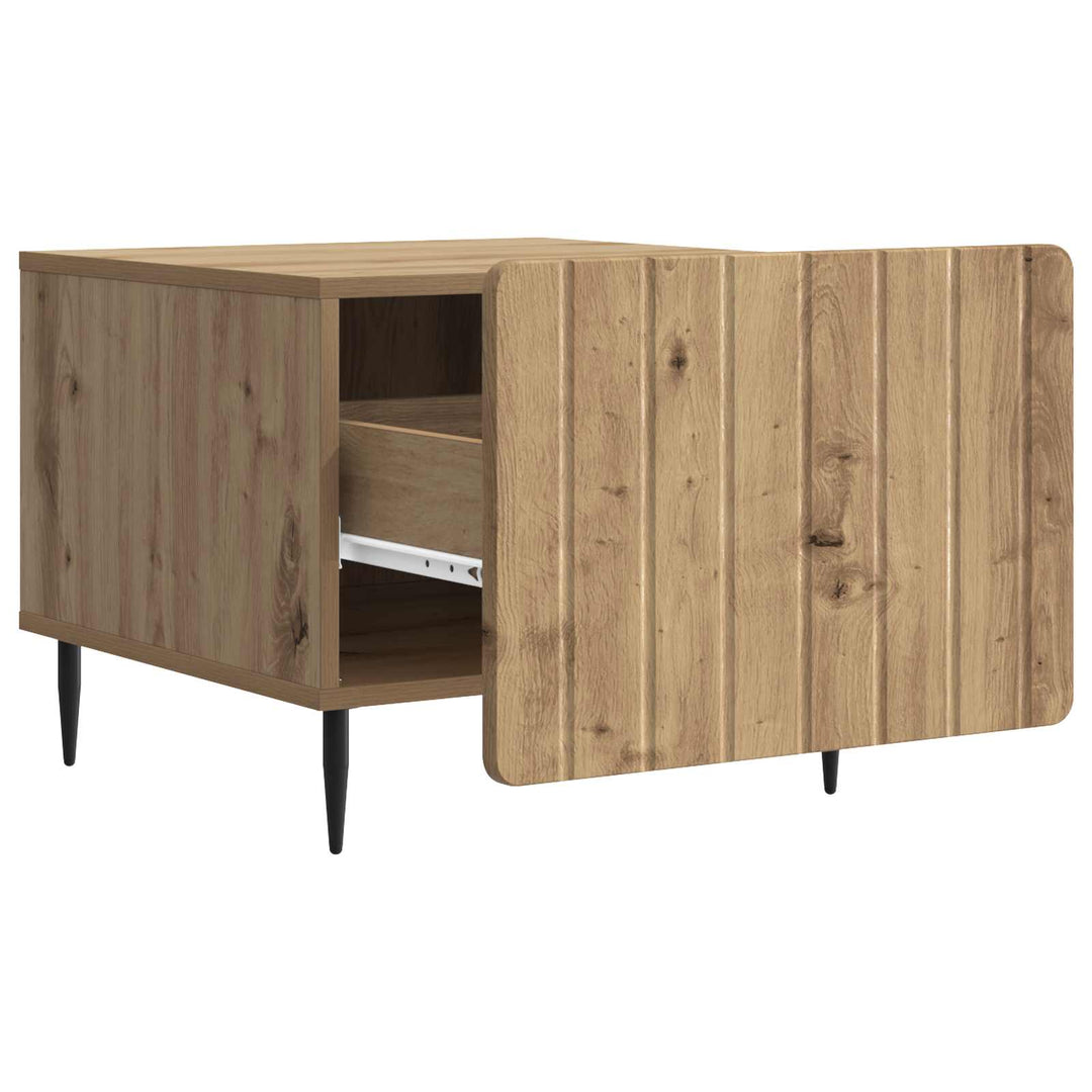 Sofabord med skuffe Artisan-eg 49 x 50 x 42 cm Konstrueret træ