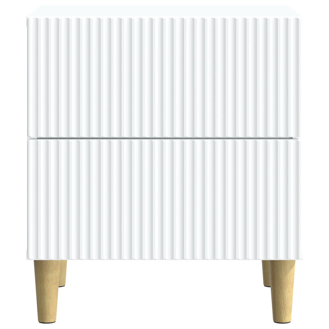 Natskab med skuffe 2 pcs Hvid 43 x 34,5 x 48 cm Konstrueret træ
