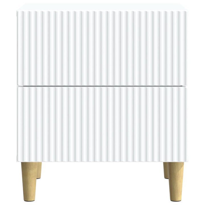 Natskab med skuffe 2 pcs Hvid 43 x 34,5 x 48 cm Konstrueret træ