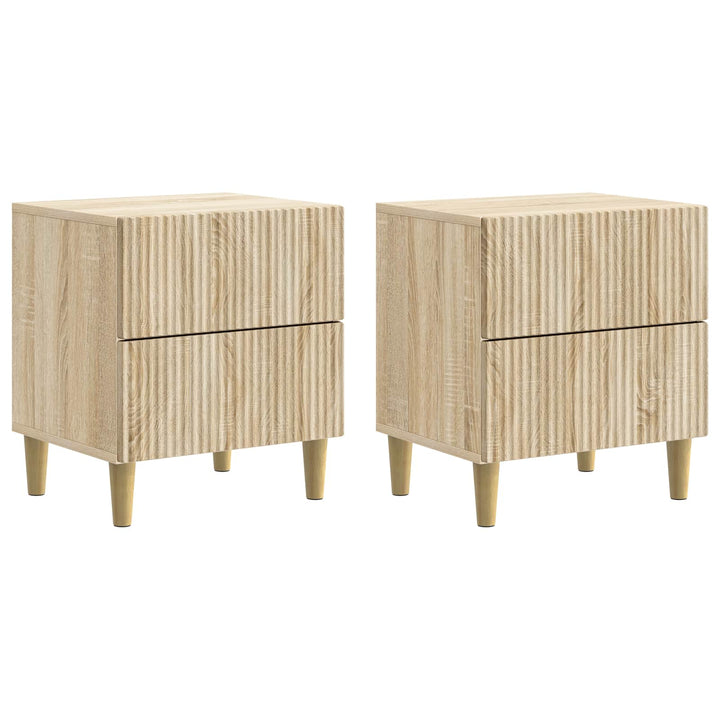 Natskab 2 pcs Sonoma-eg 43 x 34,5 x 48 cm Konstrueret træ