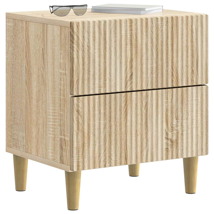 Natskab 2 pcs Sonoma-eg 43 x 34,5 x 48 cm Konstrueret træ