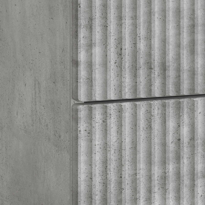 Natskab 2 pcs Betongrå 43 x 34,5 x 48 cm Konstrueret træ