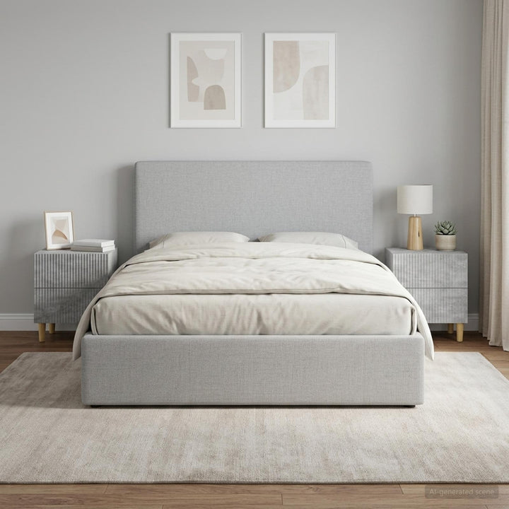 Natskab 2 pcs Betongrå 43 x 34,5 x 48 cm Konstrueret træ