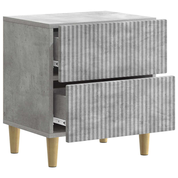 Natskab 2 pcs Betongrå 43 x 34,5 x 48 cm Konstrueret træ