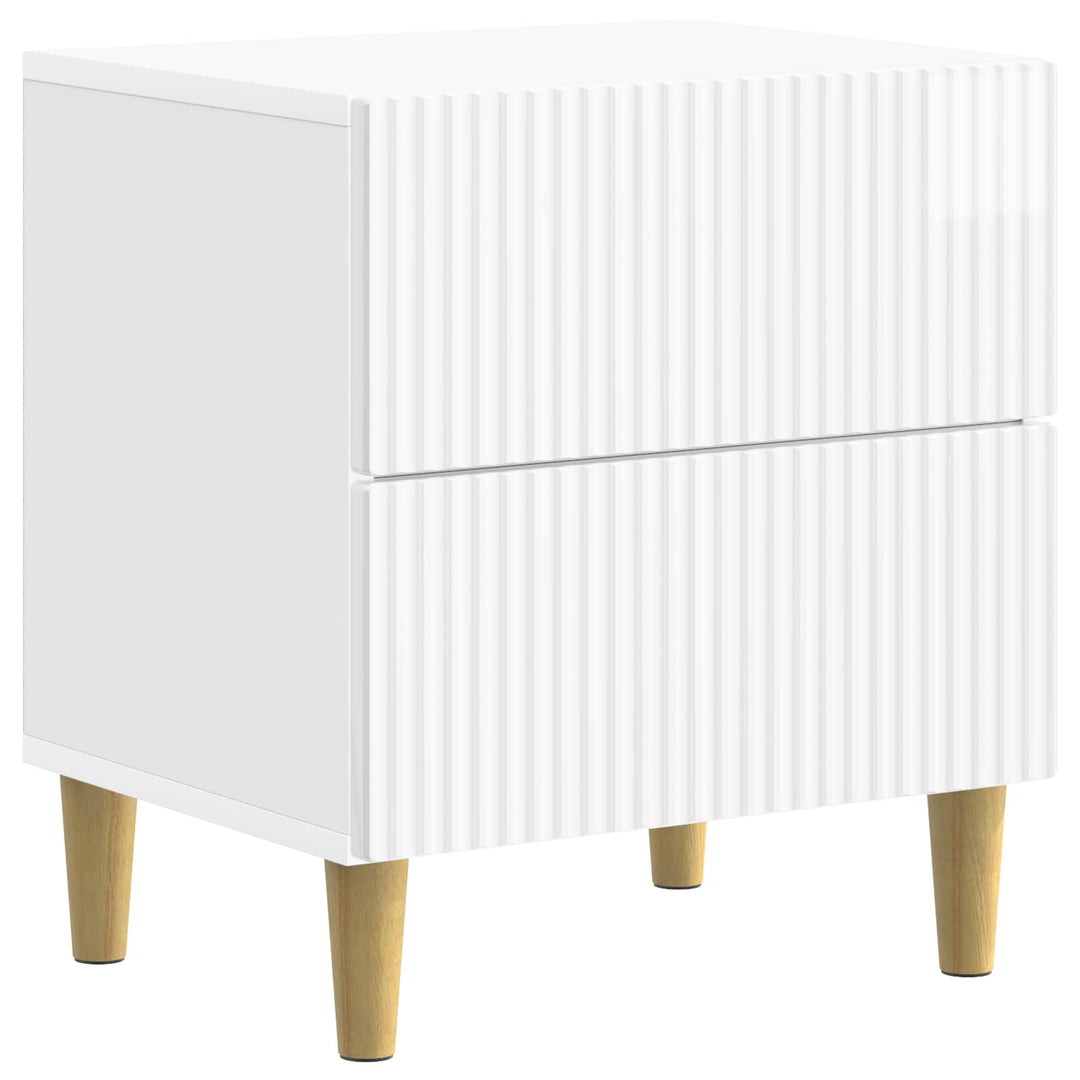 Natskab Hvid højglans 43 x 34,5 x 48 cm Konstrueret træ