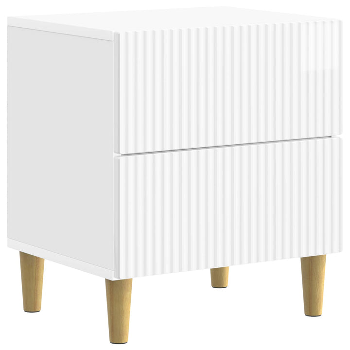 Natskab 2 pcs Hvid højglans 43 x 34,5 x 48 cm Konstrueret træ