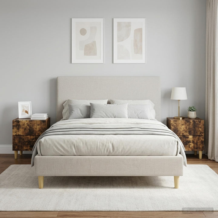 Natskab 2 pcs Røget eg 43 x 34,5 x 48 cm Konstrueret træ