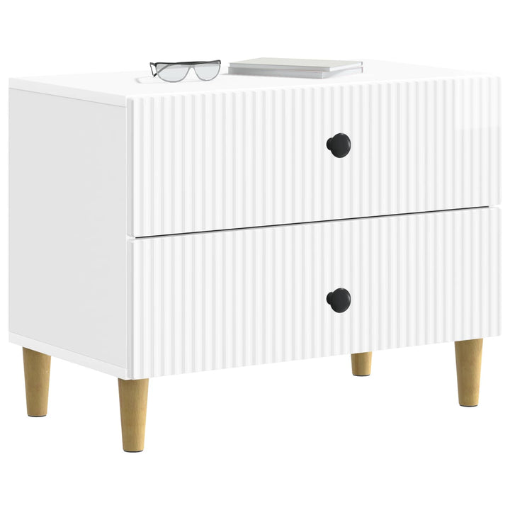Natskab Hvid højglans 62 x 34,5 x 48 cm Konstrueret træ
