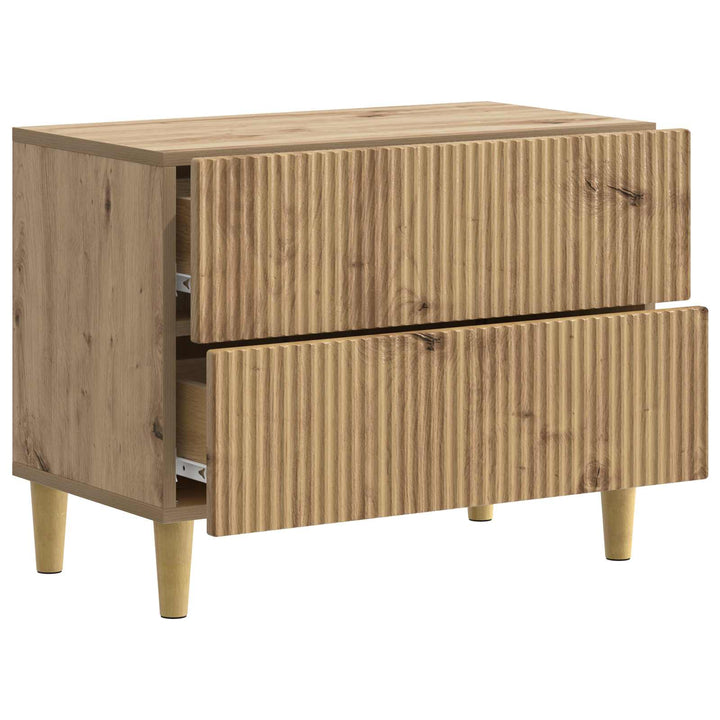 Natskab med skuffe Artisan-eg 62 x 34,5 x 48 cm Konstrueret træ