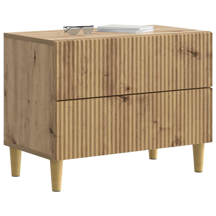 Natskab med skuffe Artisan-eg 62 x 34,5 x 48 cm Konstrueret træ