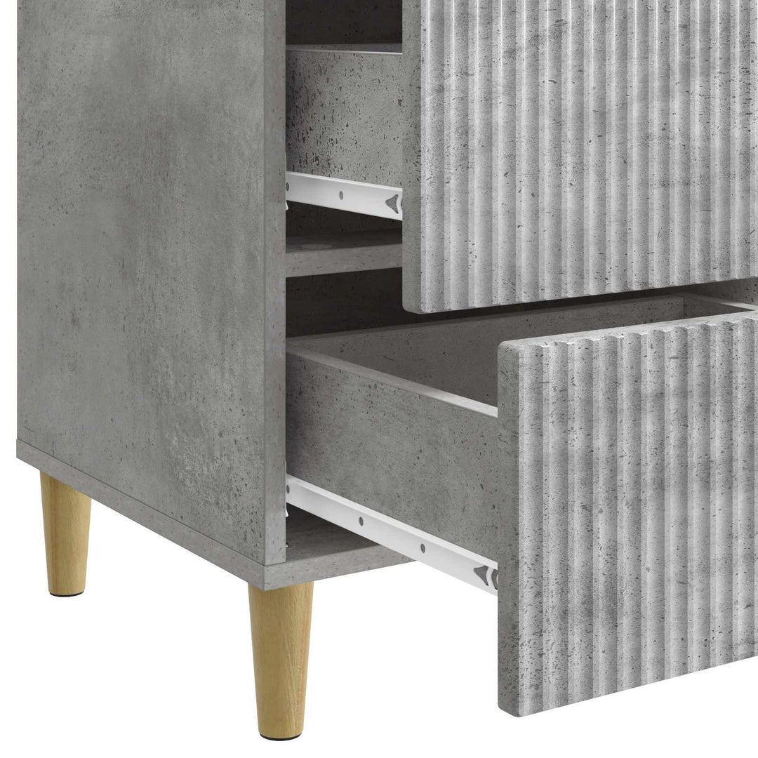 Natskab med skuffe Betongrå 43 x 41 x 66,5 cm Konstrueret træ