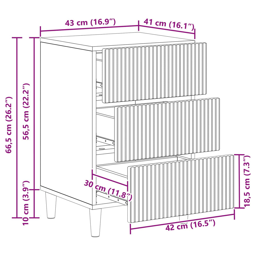 Natskab Grå sonoma-eg 43 x 41 x 66,5 cm Konstrueret træ
