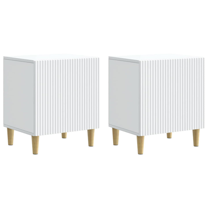 Natskab 2 pcs Hvid 43 x 34,5 x 50 cm Konstrueret træ
