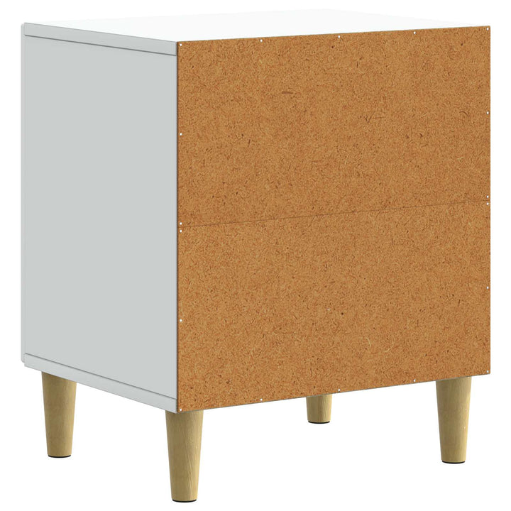 Natskab 2 pcs Hvid 43 x 34,5 x 50 cm Konstrueret træ
