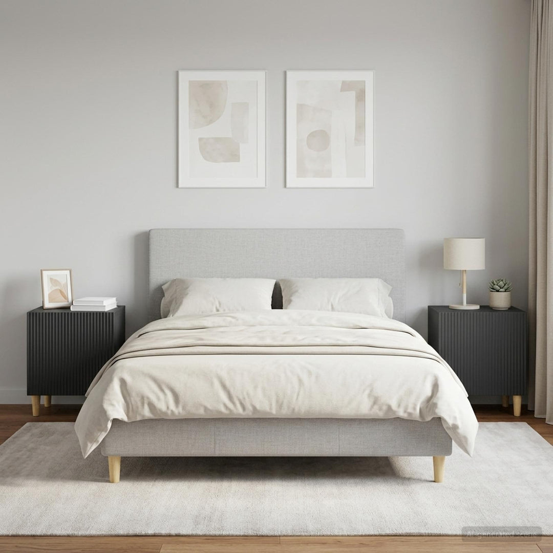 Natskab 2 pcs Sort 43 x 34,5 x 50 cm Konstrueret træ