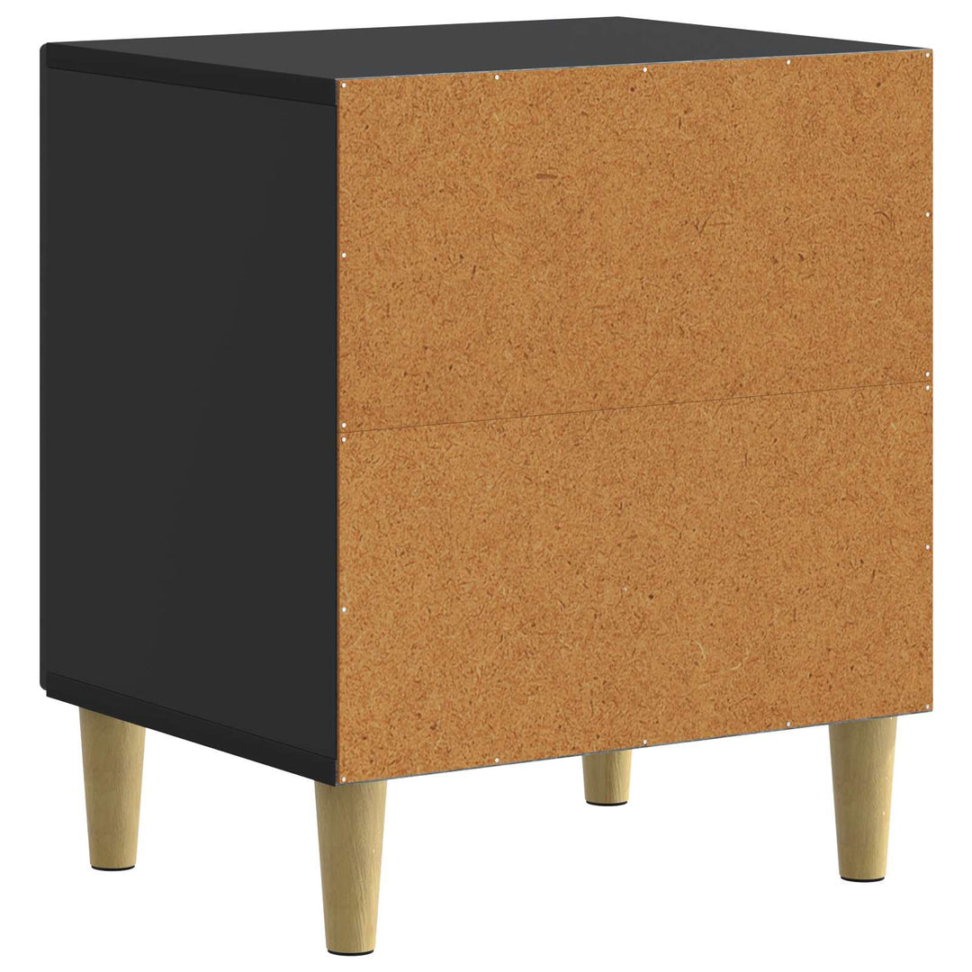 Natskab 2 pcs Sort 43 x 34,5 x 50 cm Konstrueret træ