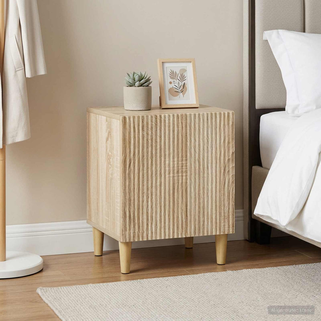 Natskab 2 pcs Sonoma-eg 43 x 34,5 x 50 cm Konstrueret træ