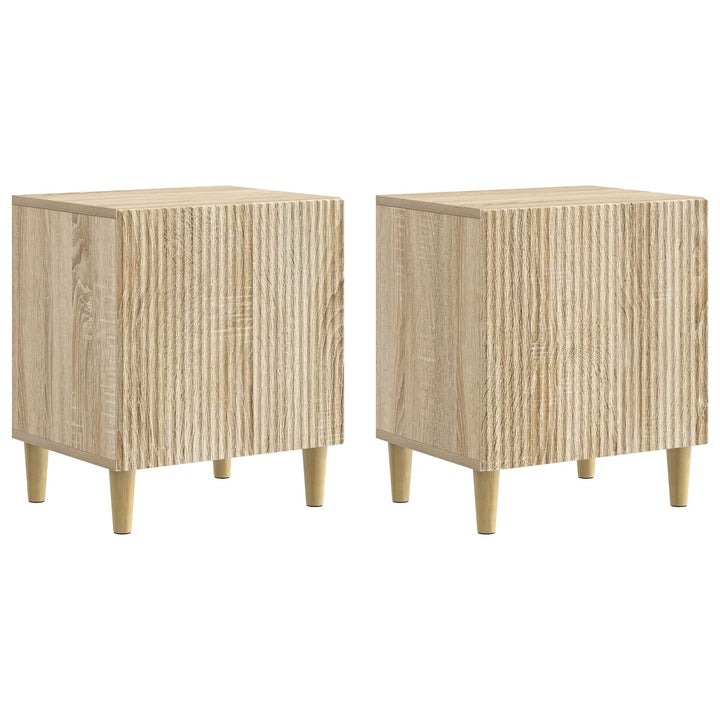 Natskab 2 pcs Sonoma-eg 43 x 34,5 x 50 cm Konstrueret træ