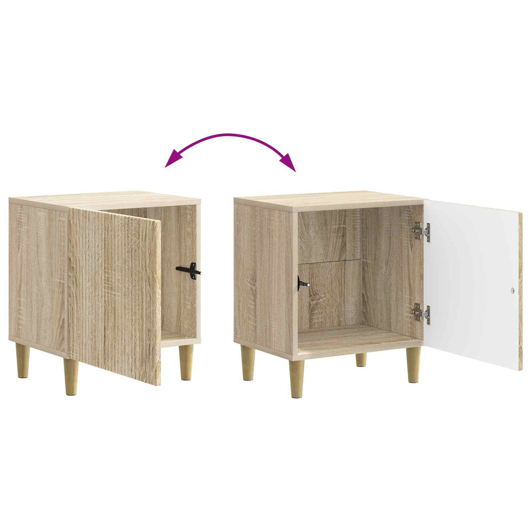 Natskab 2 pcs Sonoma-eg 43 x 34,5 x 50 cm Konstrueret træ