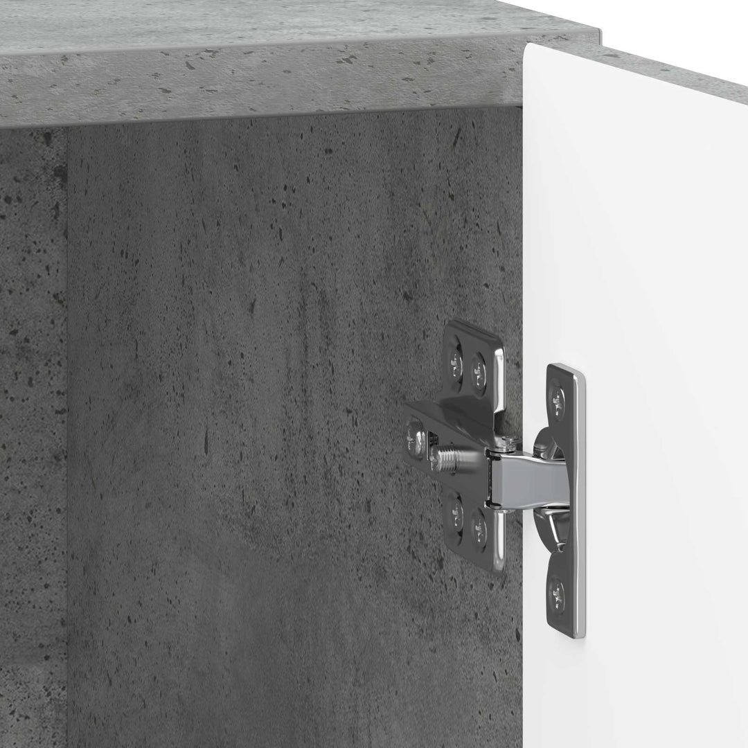 Natskab 2 pcs Betongrå 43 x 34,5 x 50 cm Konstrueret træ