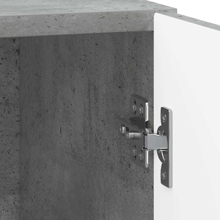 Natskab 2 pcs Betongrå 43 x 34,5 x 50 cm Konstrueret træ