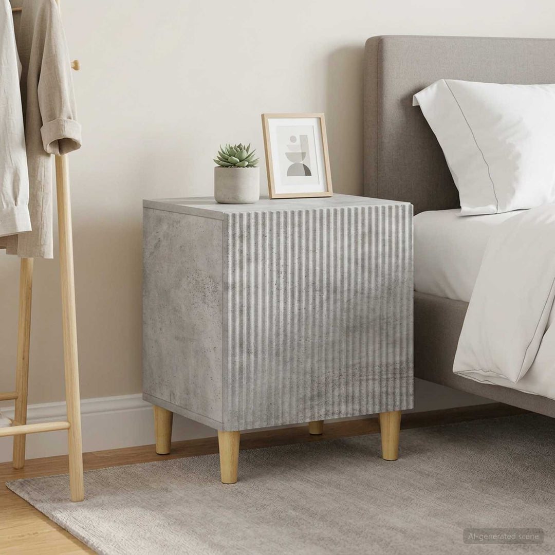 Natskab 2 pcs Betongrå 43 x 34,5 x 50 cm Konstrueret træ
