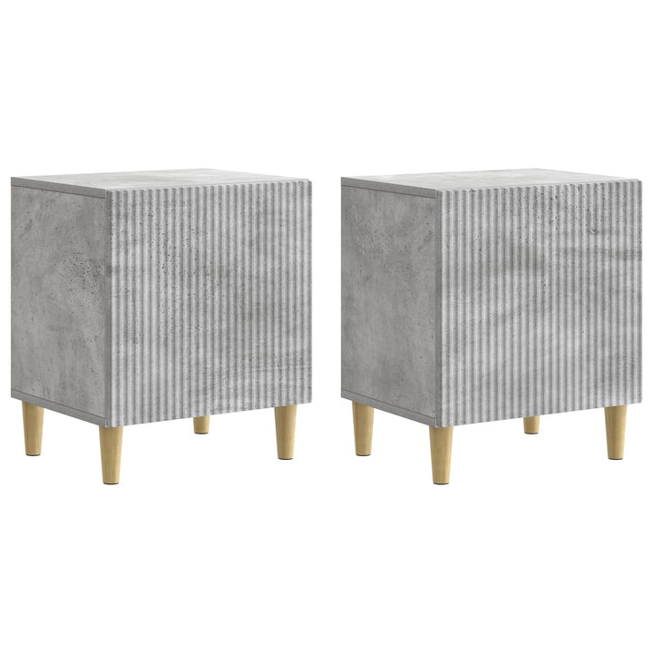 Natskab 2 pcs Betongrå 43 x 34,5 x 50 cm Konstrueret træ