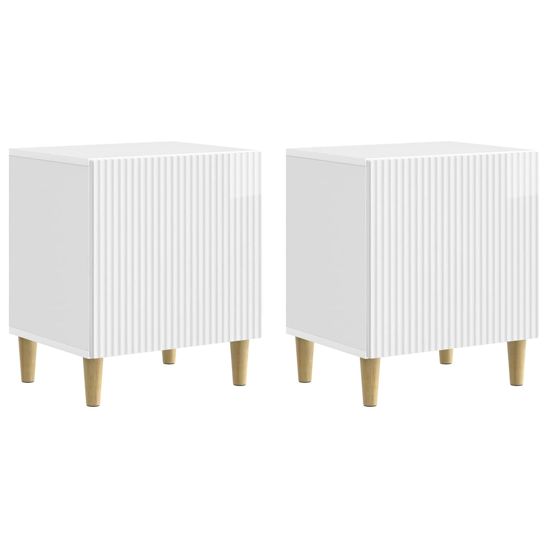 Natskab 2 pcs Hvid højglans 43 x 34,5 x 50 cm Konstrueret træ