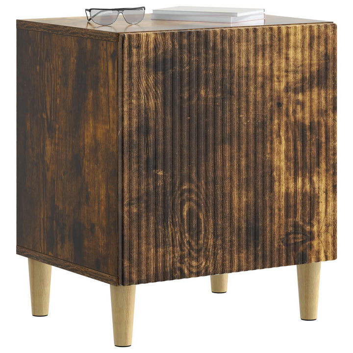 Natskab 2 pcs Røget eg 43 x 34,5 x 50 cm Konstrueret træ