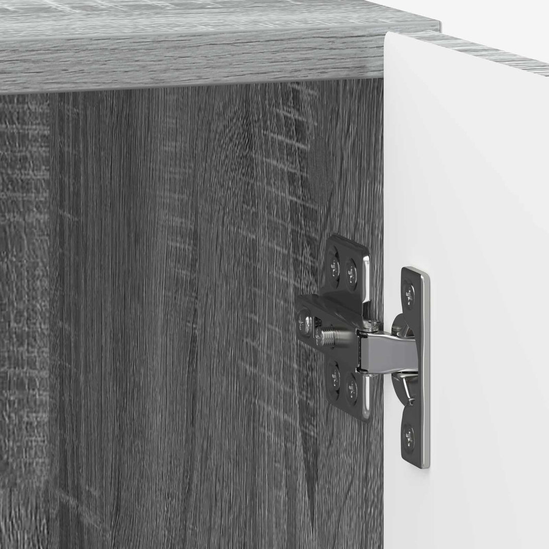 Natskab 2 pcs Grå sonoma-eg 43 x 34,5 x 50 cm Konstrueret træ