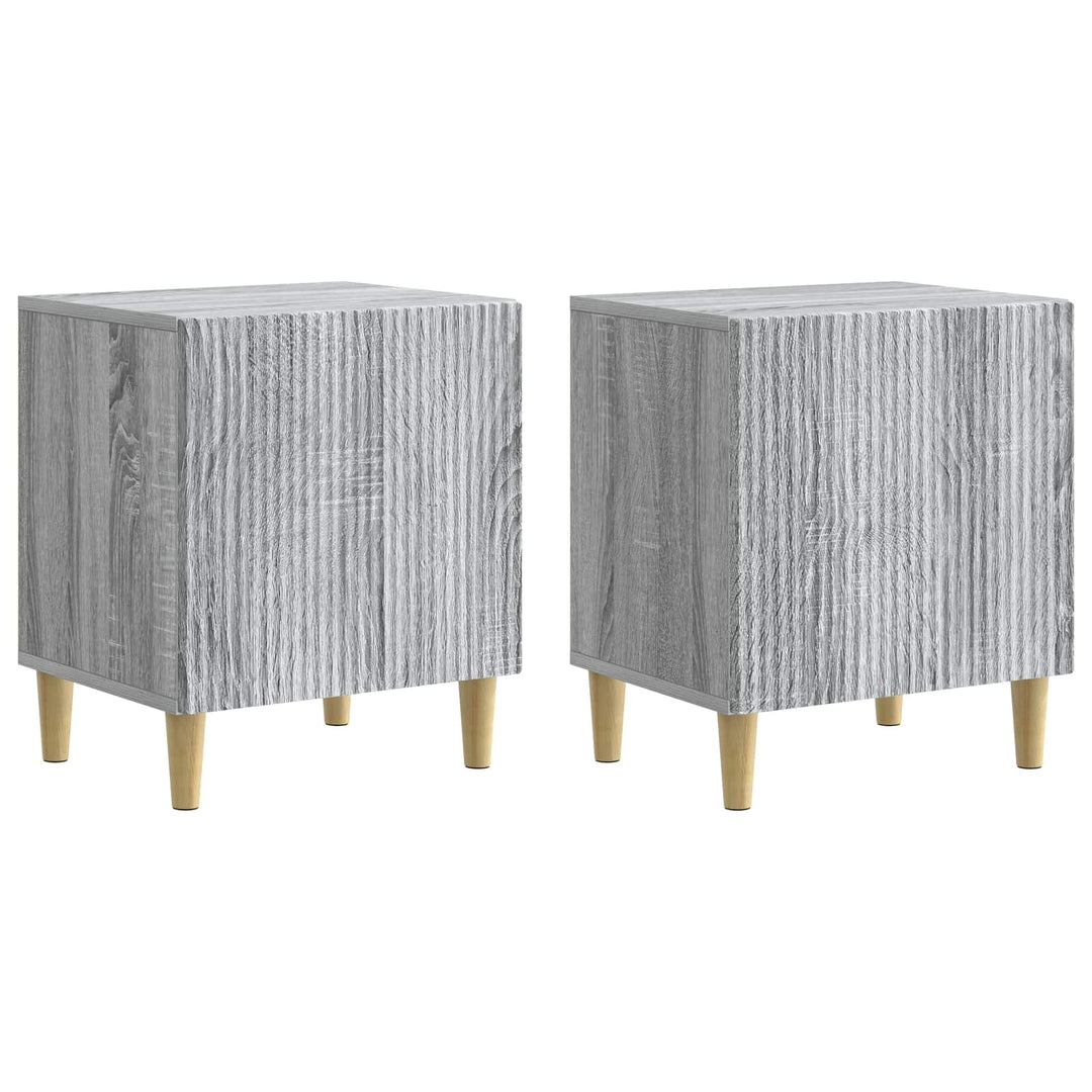 Natskab 2 pcs Grå sonoma-eg 43 x 34,5 x 50 cm Konstrueret træ