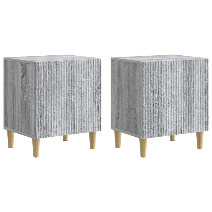 Natskab 2 pcs Grå sonoma-eg 43 x 34,5 x 50 cm Konstrueret træ