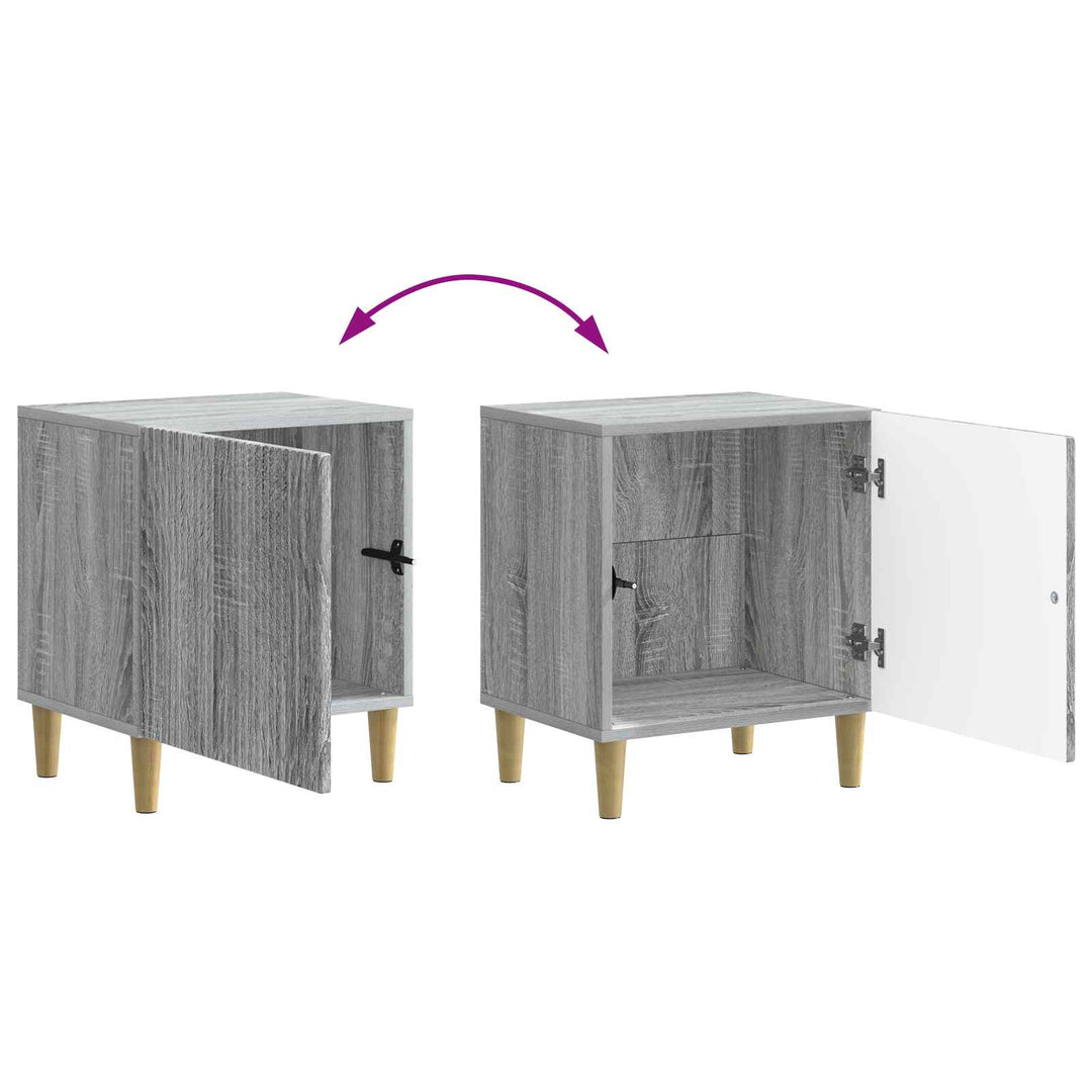 Natskab 2 pcs Grå sonoma-eg 43 x 34,5 x 50 cm Konstrueret træ