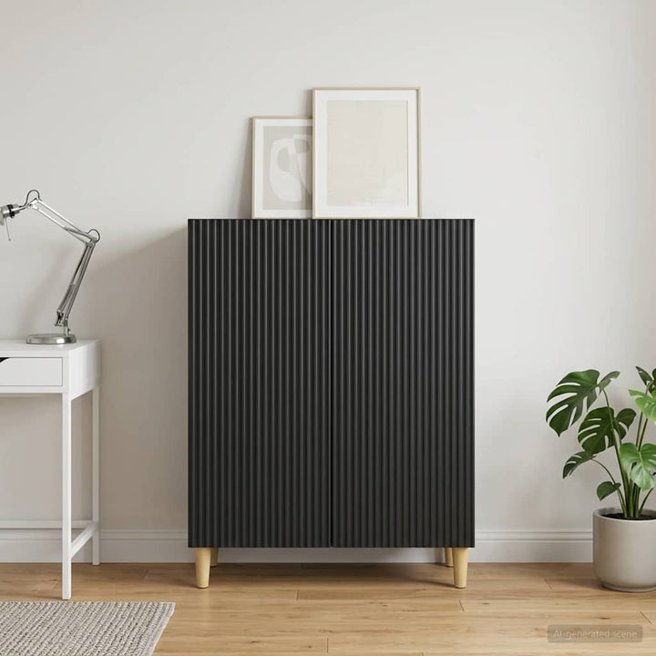 Sideboard Sort 66 x 34,5 x 90 cm Konstrueret træ
